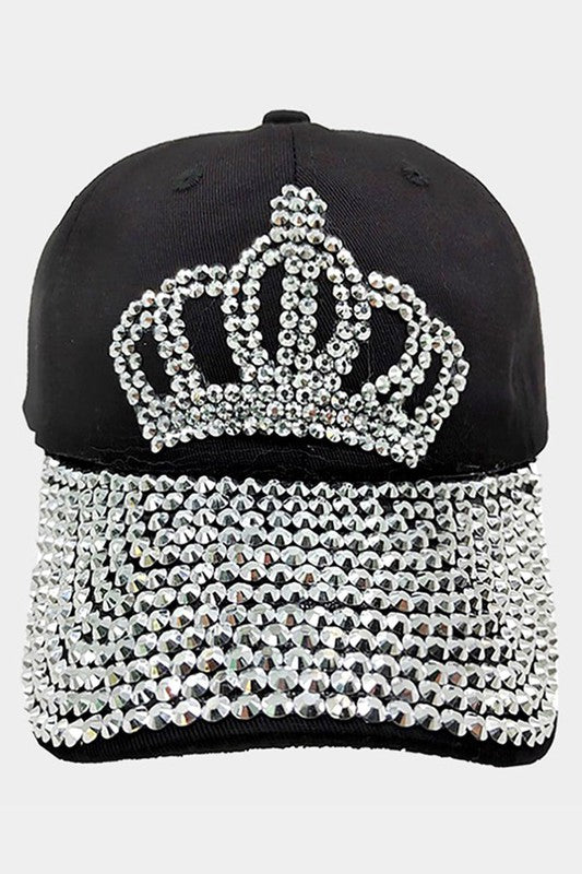 bling crown baseball hat