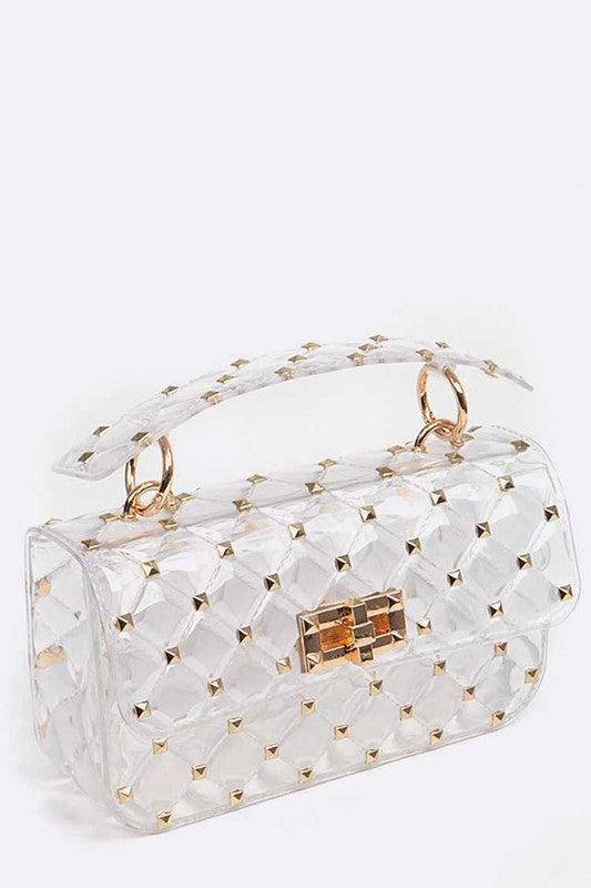 clear studded jelly bag