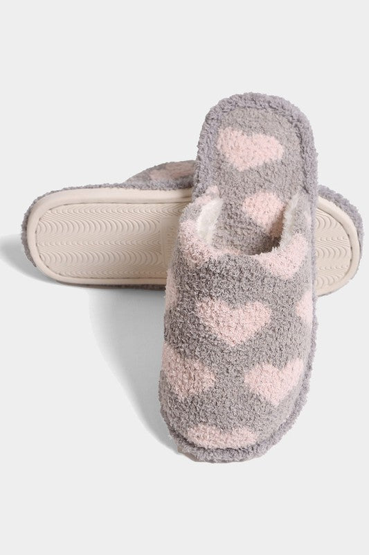 Super soft heart slippers